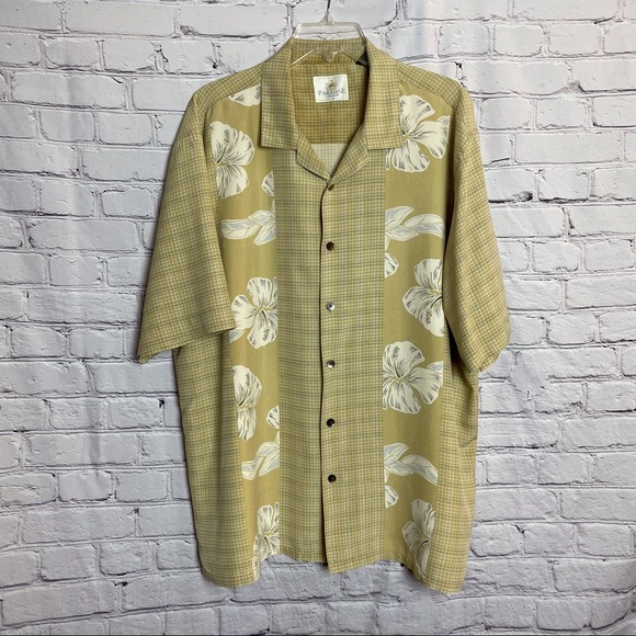 Paradise by Axis 100% Silk Shirt Size L - Picture 1 of 8